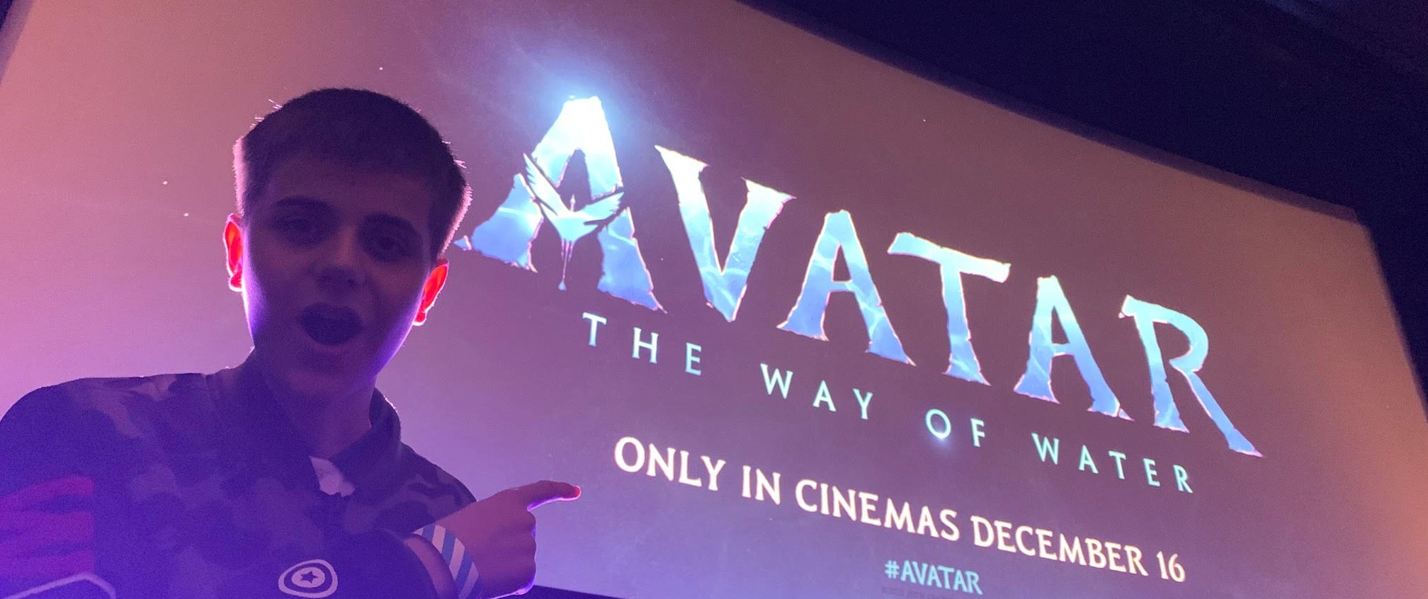 Con at the Avatar The Way of Water Trailer Launch Party