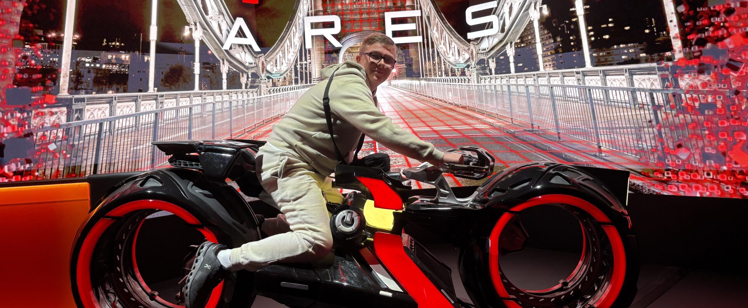 Alex at the Tron Ares UK Immersive Event