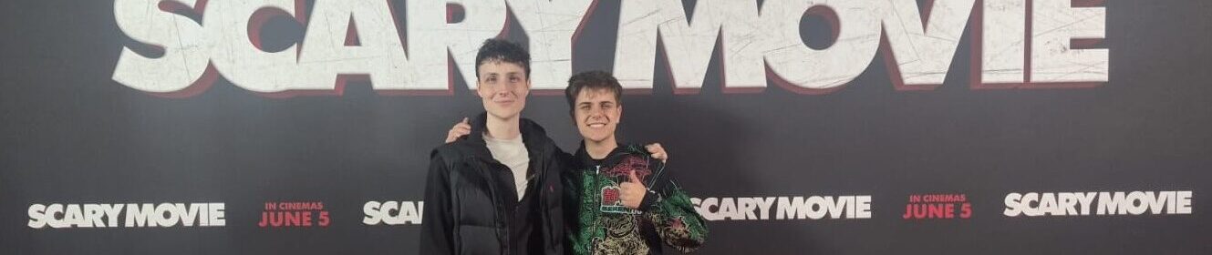 Harrison and Con at the Scary Movie Screening Party!!!